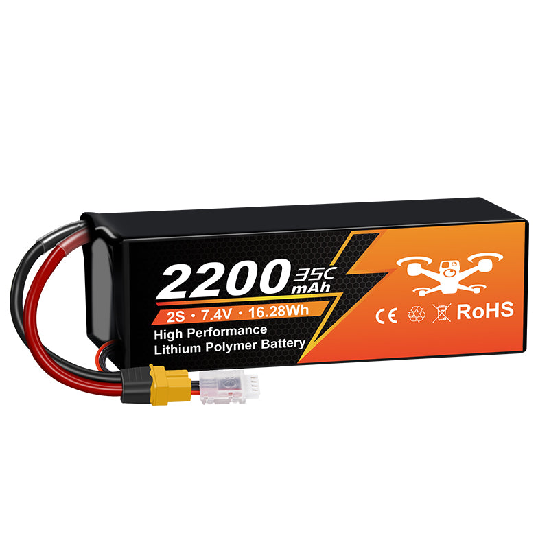 NewYenk 2S 2200mAh 7.4V 40C with XT60/T/Dean Plug 100% LCO LiPo Battery