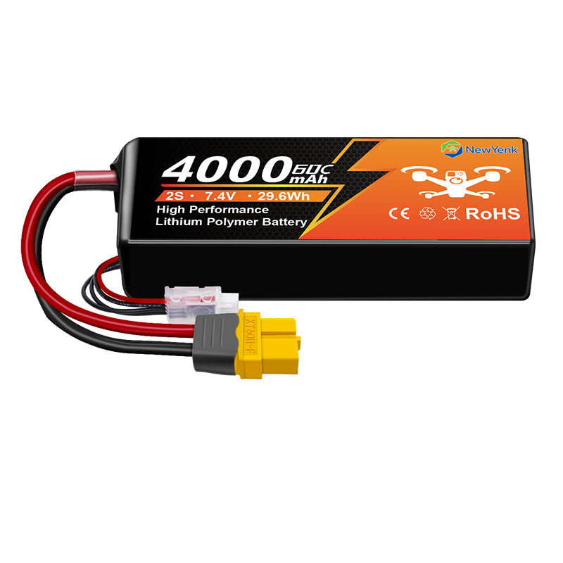 Yattox 2S 4000mAh 60C 100%LCO Lipo Battery
