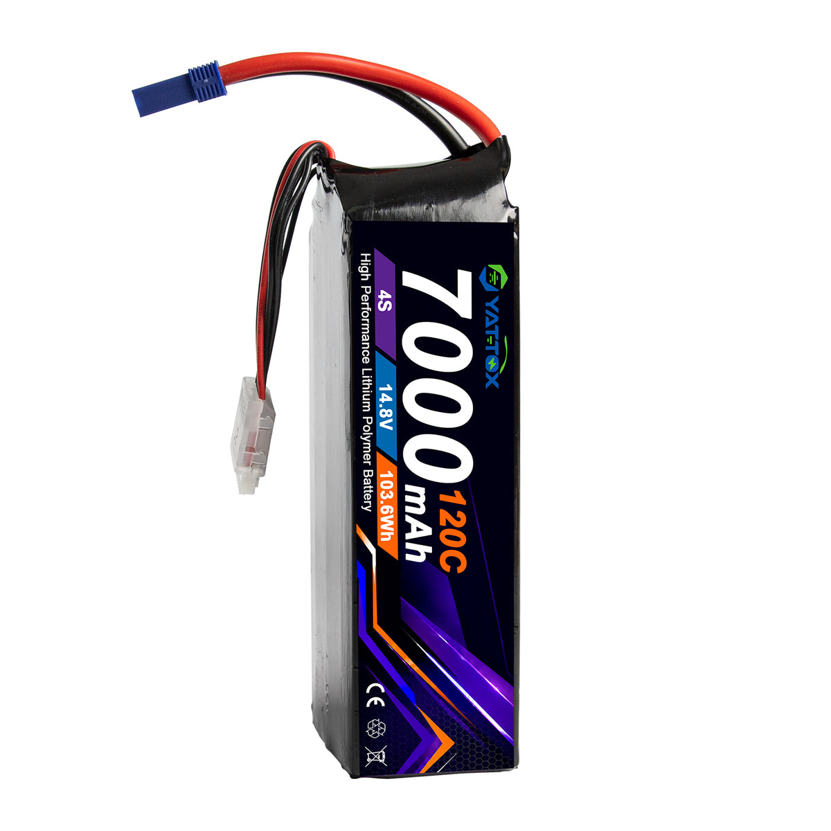 Yattox 4S 7000mAh 60C 100%LCO Lipo Battery