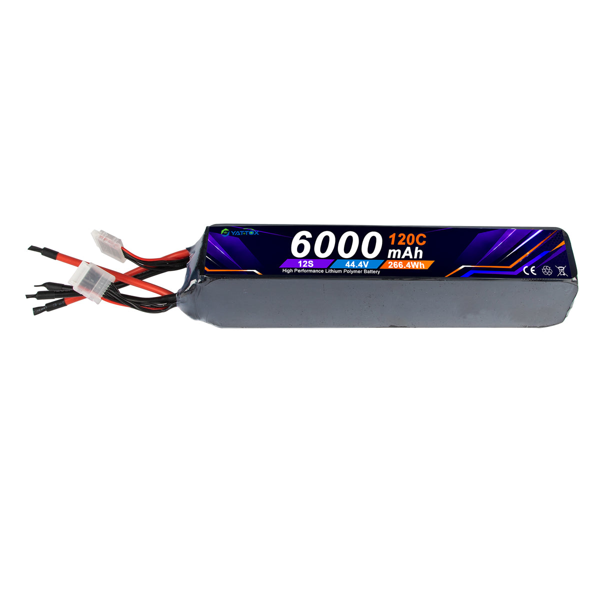 Yattox 12S 6000mAh 60C Stick Pack No Connector