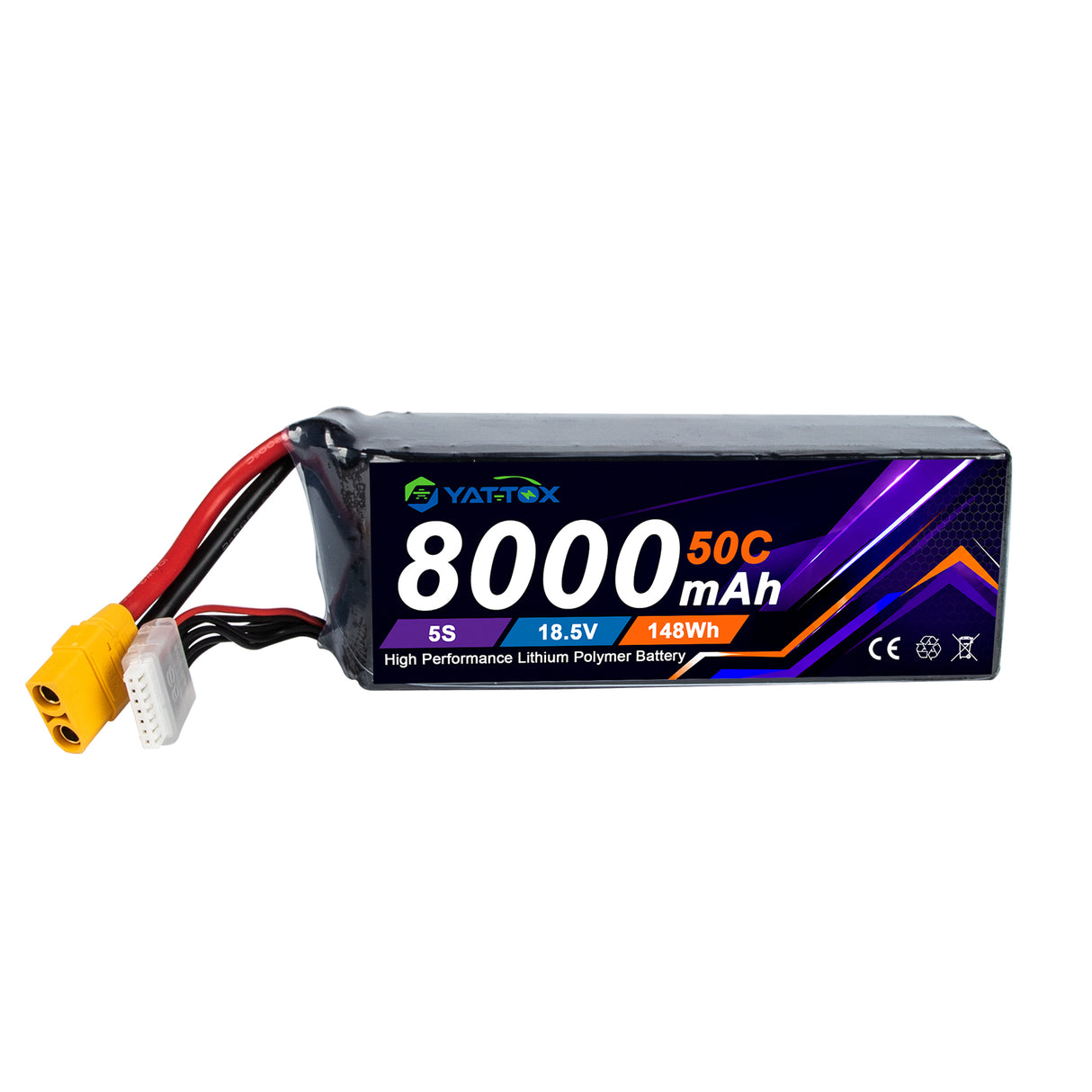 5S 8000mAh 50C 100%LCO Lipo Battery