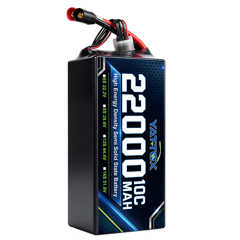Yattox 6S 22000mAh 22.2V 10C With XT90-S Semi Solid State Battery