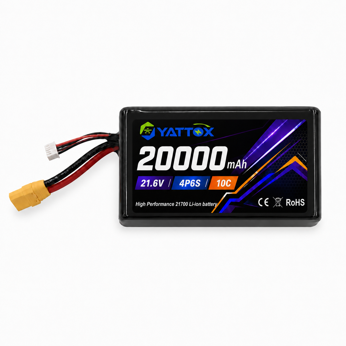 Yattox 6S4P 20000mAh 21.6V 10C 21700 Li-ion Battery