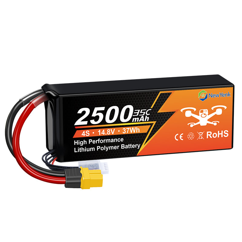 NewYenk 4S 2500mAh 14.8V 40C With XT60 100% LCO LiPo Battery