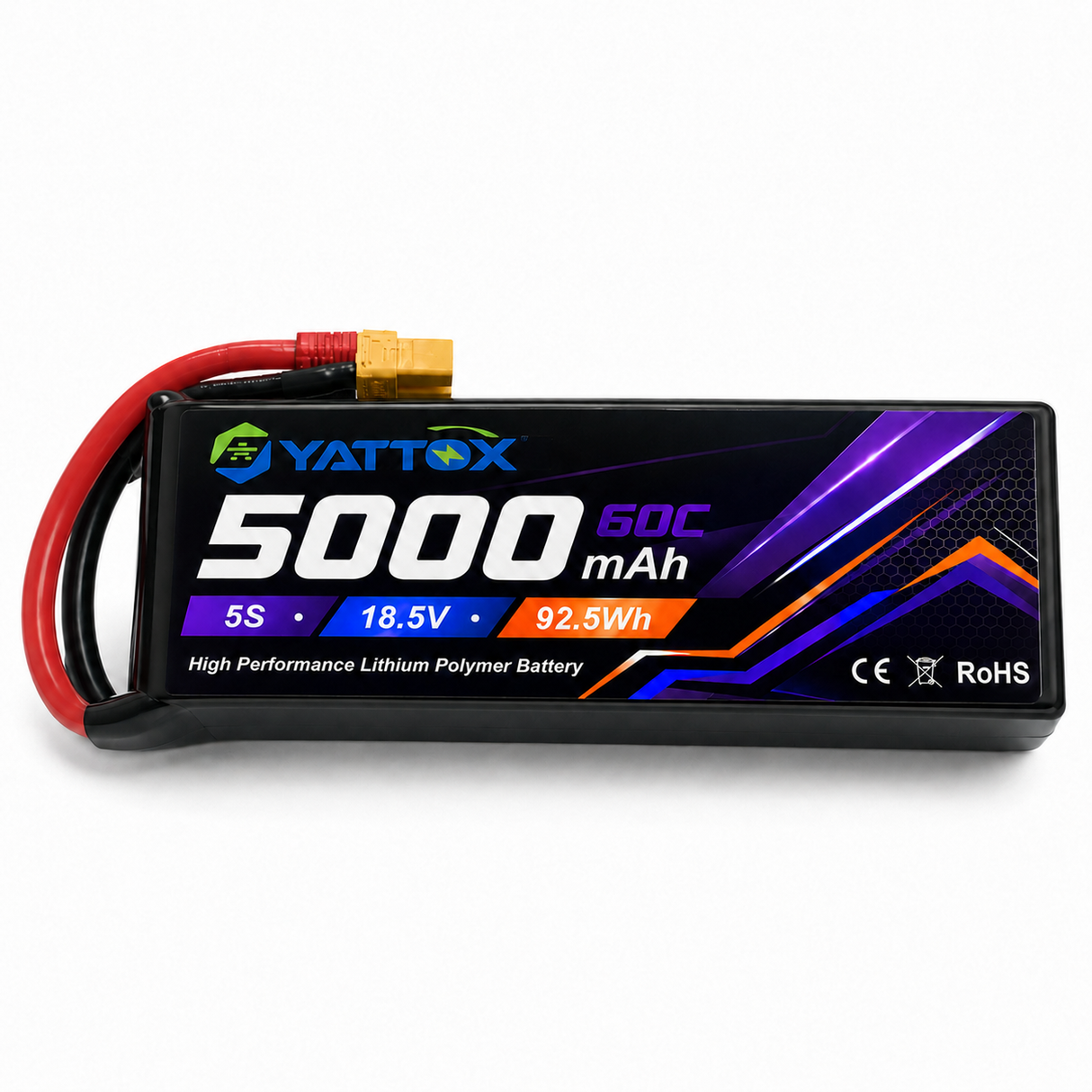 Yattox 5S 5000mAh 60C 100%LCO Lipo Battery