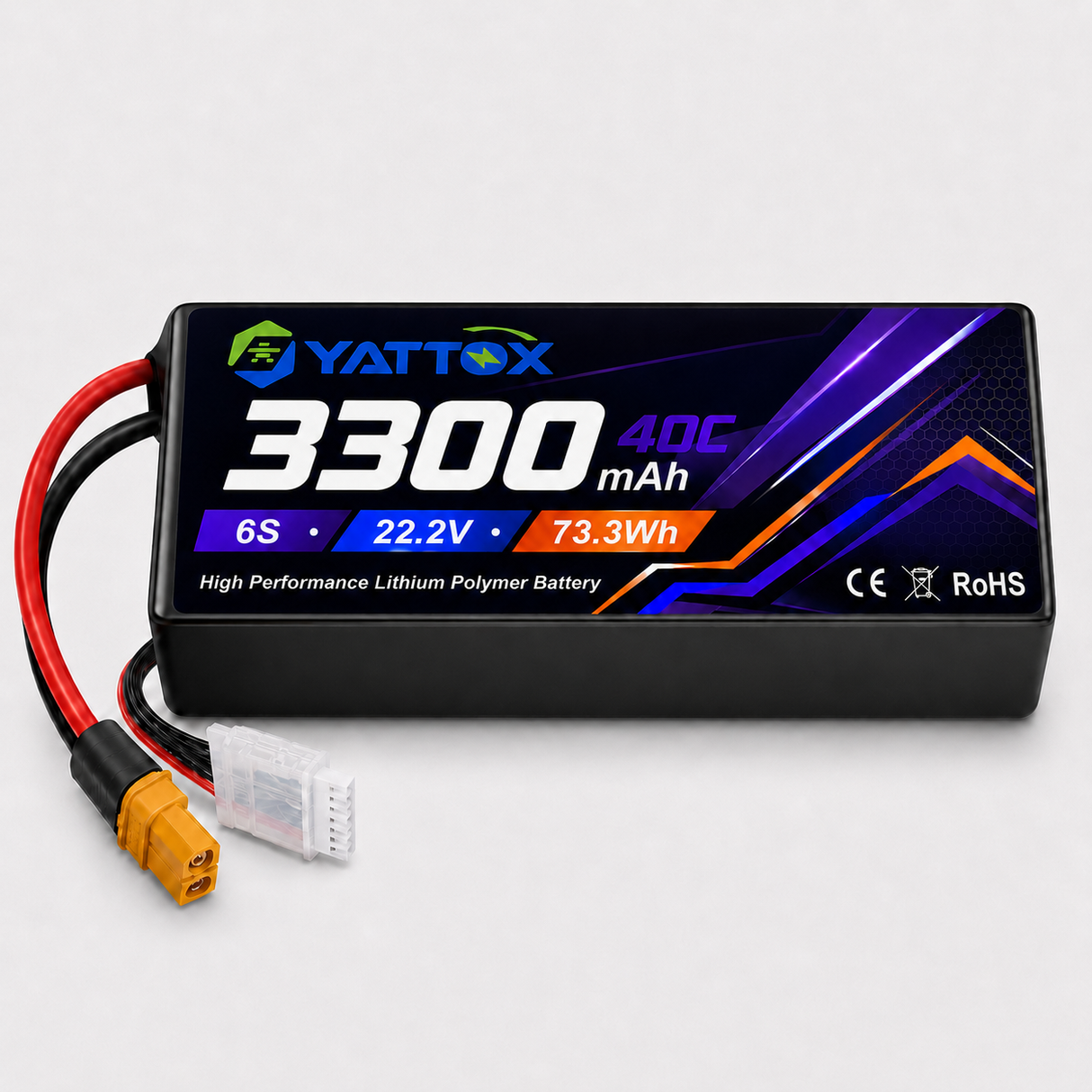 Yattox 6S 3300mAh 60C Lipo Battery With XT60 100% LCO