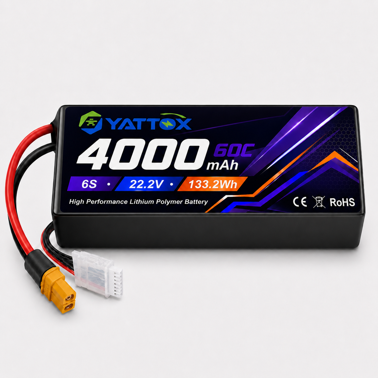 Yattox 6S 4000mAh 60C 100%LCO Lipo Battery