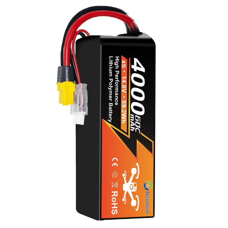 Yattox 4S 4000mAh 60C Lipo Battery With XT90/XT60 100% LCO