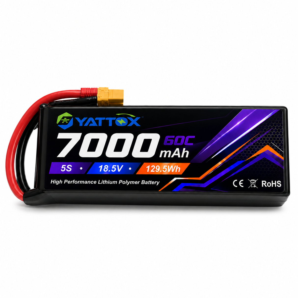 Yattox 5S 7000mAh 60C 100%LCO Lipo Battery