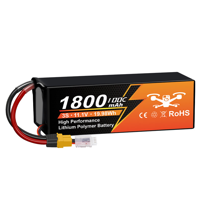 NewYenk 3S 1800mAh 11.1V 100C with XT60 100% LCO LiPo Battery