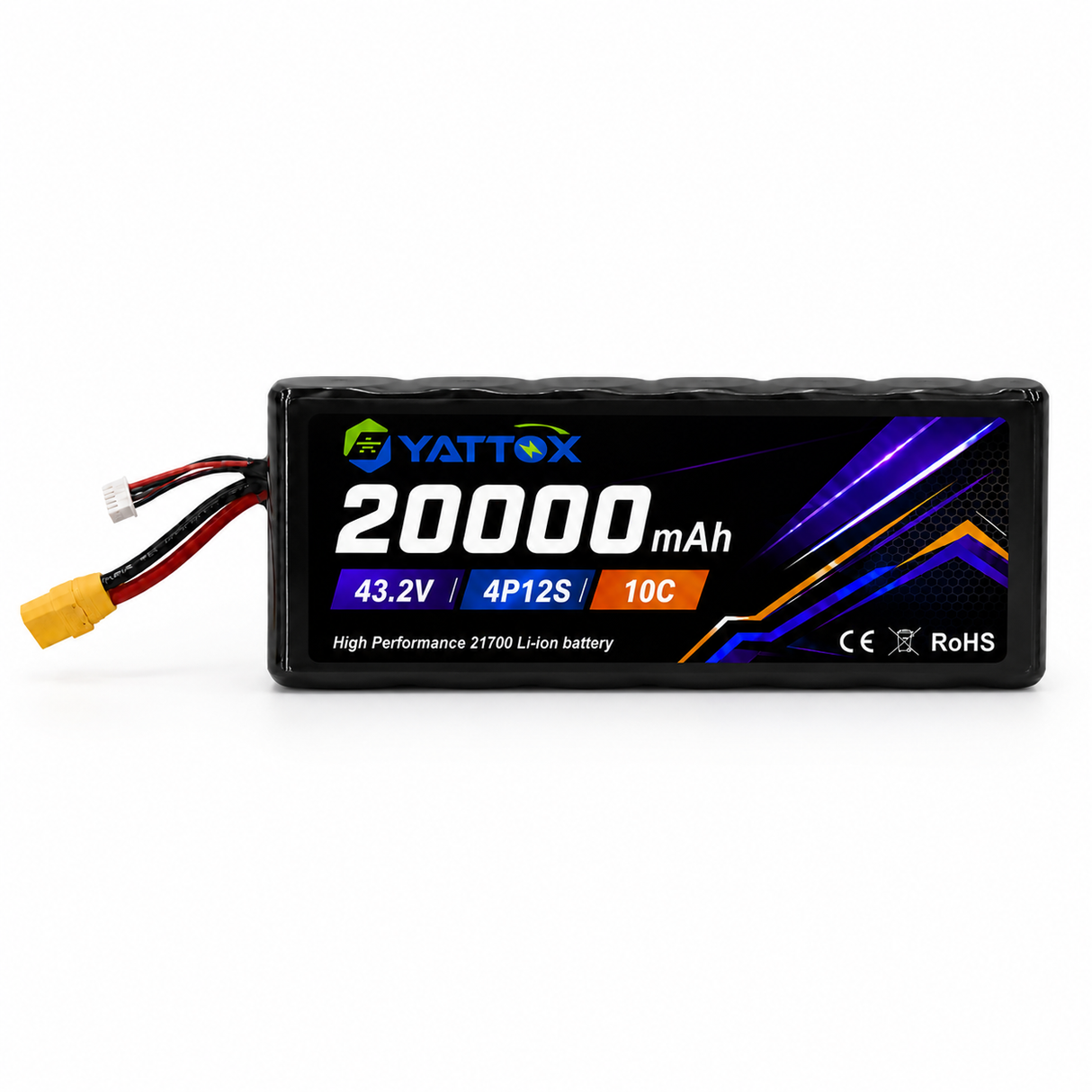 Yattox 12S4P 20000mah 43.2V 21700 Li-ion Battery