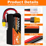 Yattox 3S 3300mAh 60C Lipo Battery With XT60/EC5 100% LCO