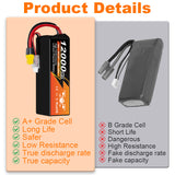 Yattox  6S 12000mAh 22.2V 25C With XT90（Industrial / Aerial LiPo Battery）