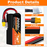 NewYenk 6S 2600mAh 22.2V 35C With XT60 100% LCO LiPo Battery