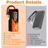 NewYenk 3S 2500mAh 11.1V 35C with EC3 100% LCO LiPo Battery