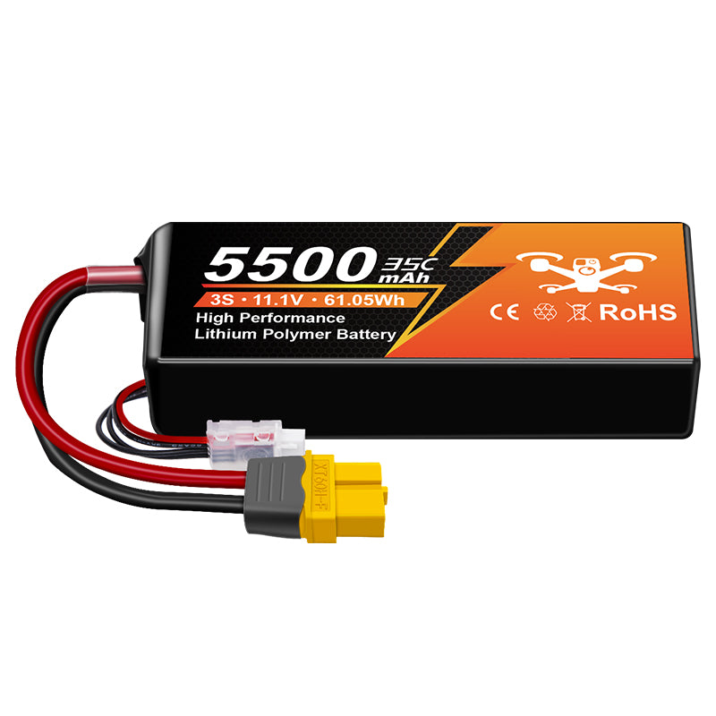 NewYenk 3S 5500mAh 11.1V 35C with EC5/Deans T 100% LCO LiPo Battery