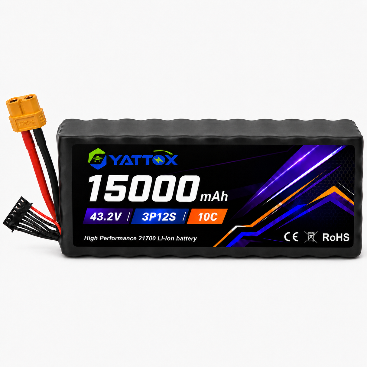 Yattox 3P12S 15000mAh 10C 21700 Li-ion Battery