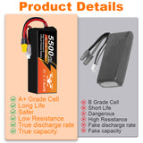 NewYenk 2S 5500mAh 7.4V 25C With EC5 100% LCO LiPo Battery