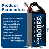 Yattox 6S 33000mAh 5C Semi Solid State Battery