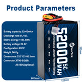 Yattox 6S 52000mAh 5C Semi Solid State Battery