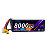 Nouvelle batterie LiPo 6S 8000mAh 22.2V 40C avec QS8 – Pack haute capacité à longue endurance pour drones FPV, photographie aérienne et avions RC