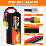 NewYenk 5S 2200mAh 18.5V 35C With XT60/EC3 100% LCO LiPo Battery