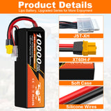 NewYenk 6S 10000mAh 22.2V 30C With EC5/XT90 100% LCO LiPo Battery