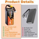 Yattox  4S 850mAh 70C 100% LCO Lipo Battery with XT60/XT30