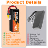 NewYenk 4S 8000mAh 14.8V 40C With XT60 100% LCO LiPo Battery