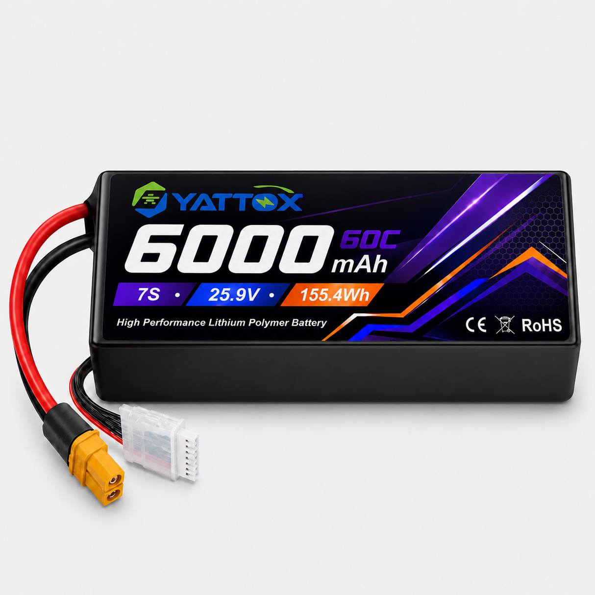Yattox 7S 6000mAh 25.9V With EC5/XT90 60C 100% LCO LiPo Battery