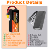 NewYenk 4S 1800mAh 14.8V 100C with XT60 100% LCO LiPo Battery