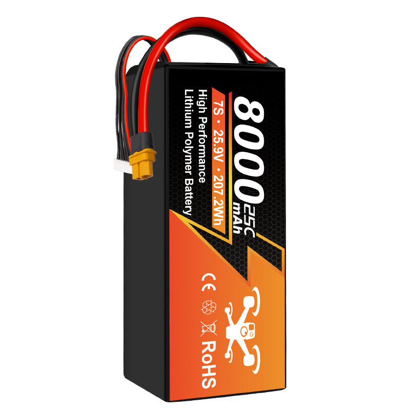 NewYenk 7S 8000mAh 25.9V 25C With EC5/XT90 100% LCO LiPo Battery