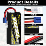 Yattox 3S 6000mAh 60C （Burst 120C）Lipo Battery with EC5  100% LCO Material