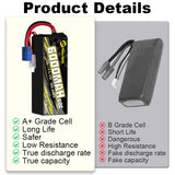 Yattox 3S 6000mAh 60C （Burst 120C）Lipo Battery with EC5  100% LCO Material