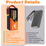 NewYenk 7S 8000mAh 25.9V 25C With EC5/XT90 100% LCO LiPo Battery