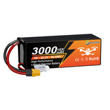 Yattox  6S 3000mAh 40C 100% LCO Lipo Battery Wtih XT60
