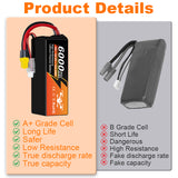 NewYenk 6S 6000mAh 22.2V 35C With EC5/XT60 100% LCO LiPo Battery