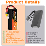 Yattox  6S 3000mAh 40C 100% LCO Lipo Battery Wtih XT60