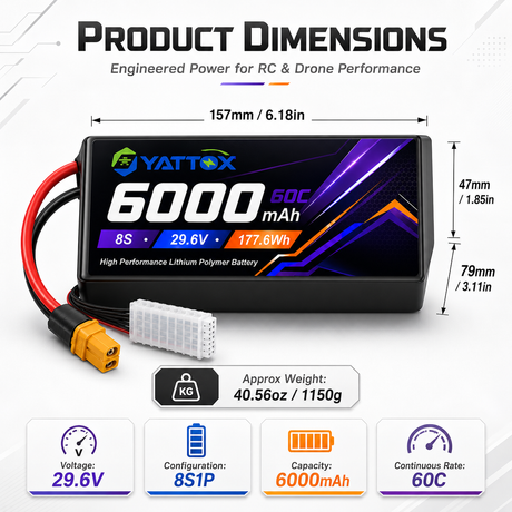 Akumulator LiPo NewYenk 8S 6000mAh 29,6V 25C z AS150 – zasilanie o długiej żywotności do fotografii lotniczej, dronów przemysłowych i samolotów RC