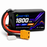 Yattox 6S 1800mAh 22.2V 100C With XT60 Plug 100% LCO LiPo Battery