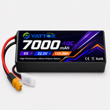 Yattox 6S 7000mAh 22.2V 60C/40C With XT60 100% LCO LiPo Battery