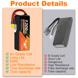 NewYenk 4S 1300mAh 14.8V 120C with XT60 100% LCO LiPo Battery