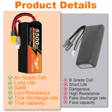 NewYenk 6S 5500mAh 22.2V 25C With EC5 100% LCO LiPo Battery