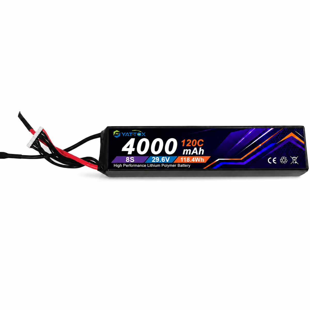 Yattox 8S 4000mAh 120C 100%LCO Lipo Battery