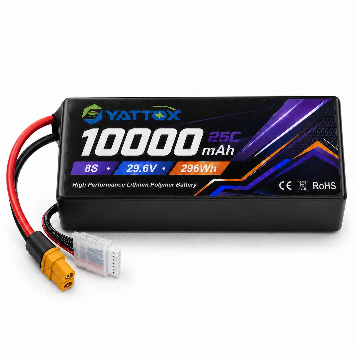 Yattox 8S 10000mAh 29.6V 25C With EC5/XT90 LiPo Battery